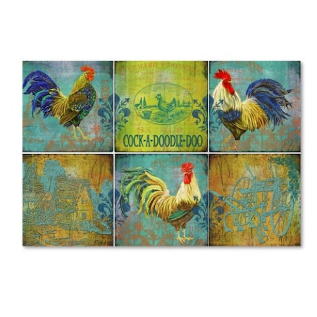 Jean Plout 'Rooster Set 3' Canvas Art,12x19